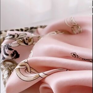 Elegant Pink Silk Scarf large can be used as a wrap beautiful